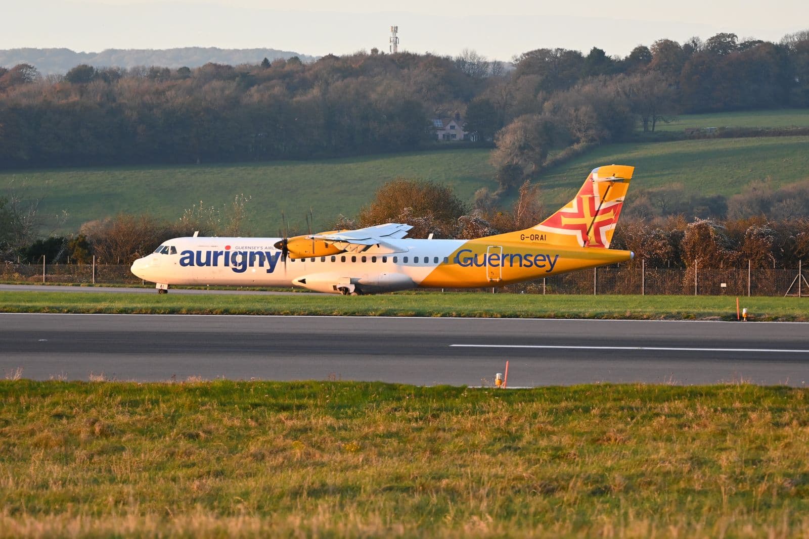 Regional turboprop aircraft on the apron ready for a short-haul charter.